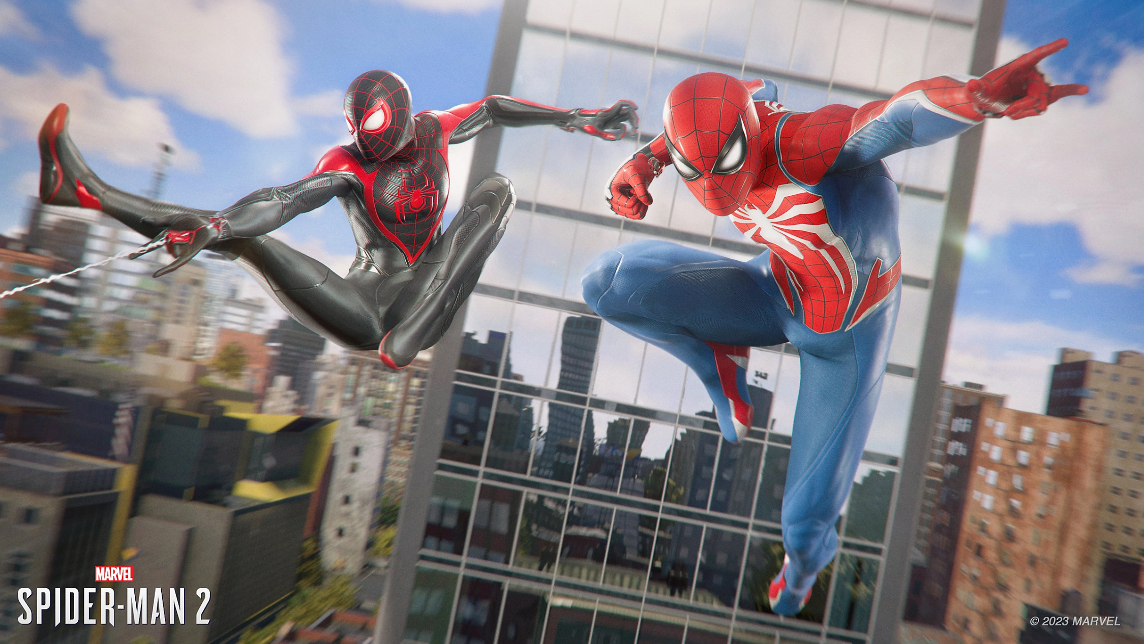 A screen shot from the video game Spider-Man 2.